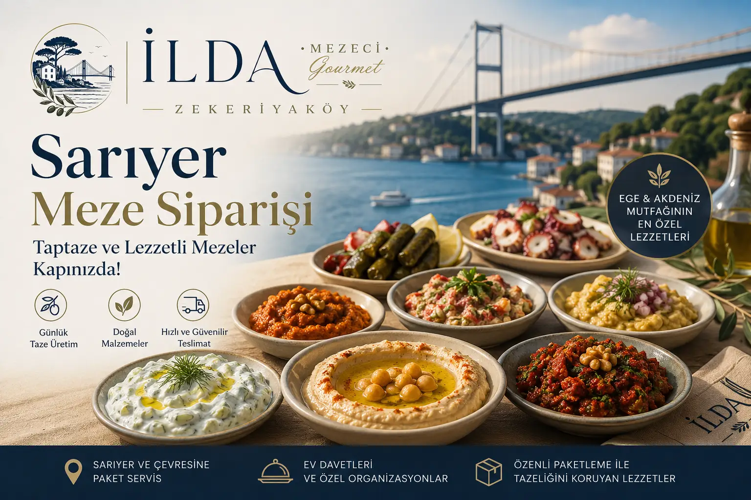 Sarıyer Meze Siparişi: Taptaze ve Lezzetli Mezeler Kapınızda