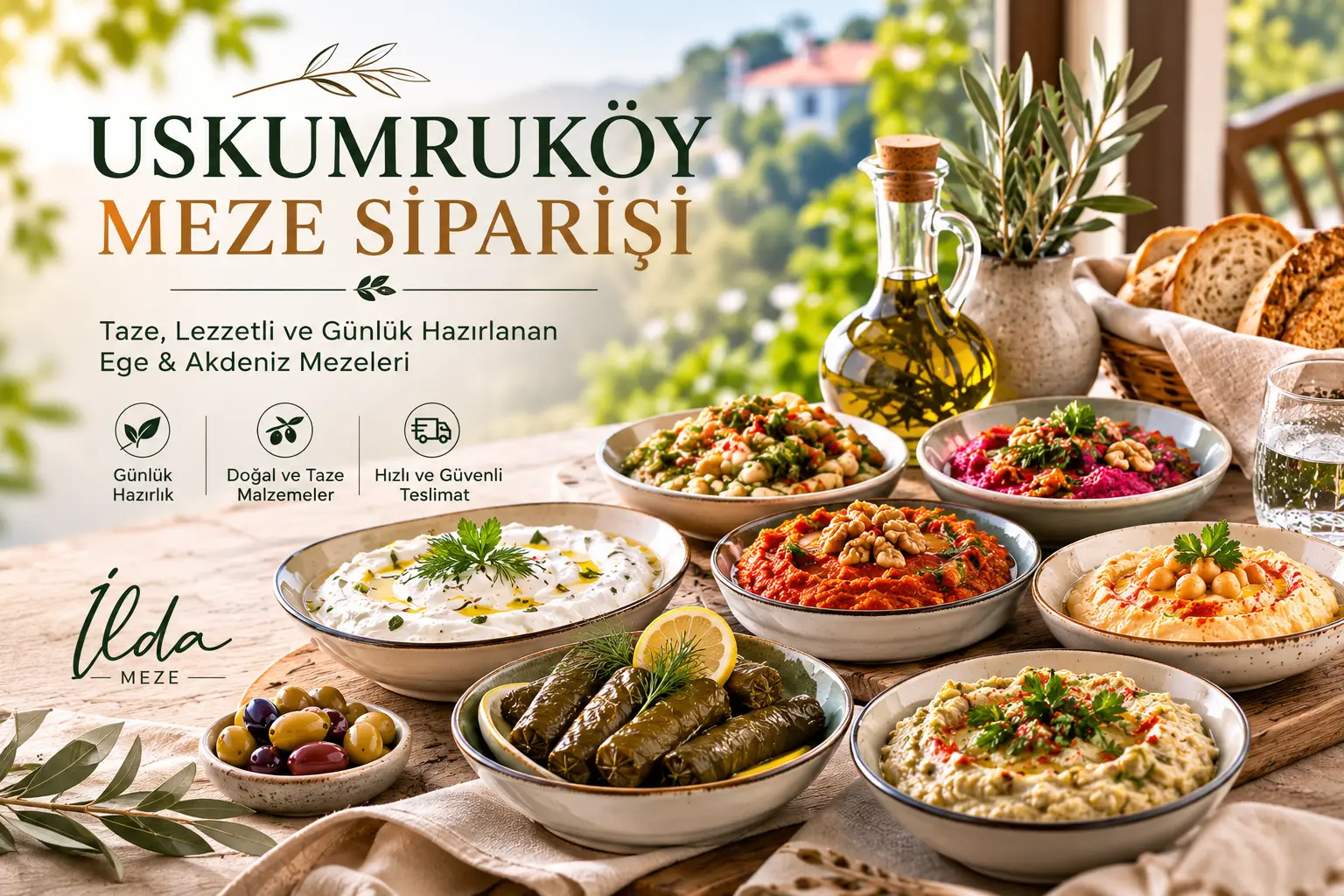 Uskumruköy Meze Siparişi: Taze Mezelerle Zahmetsiz Sofralar