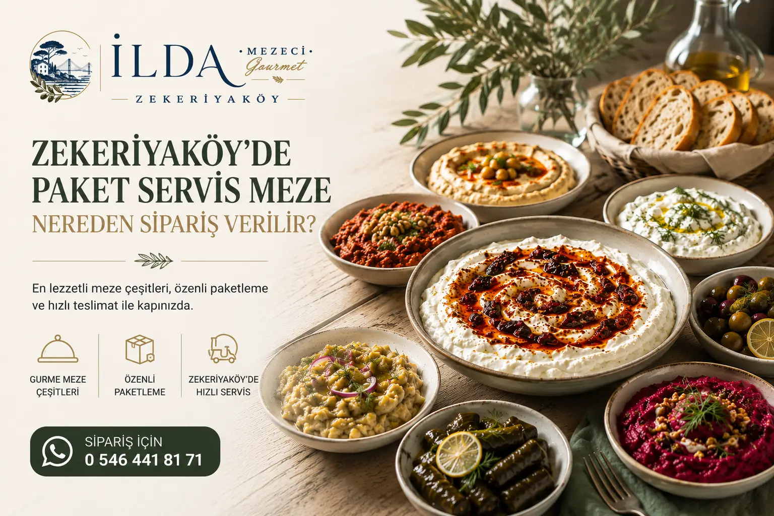 Zekeriyaköy’de Paket Servis Meze Nereden Sipariş Verilir?