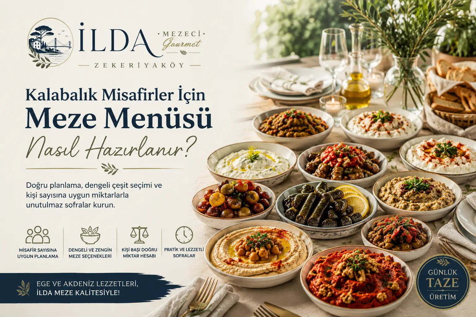 Kalabalık Misafirler İçin Meze Menüsü Nasıl Hazırlanır?